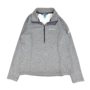 Eddie Bauer First Ascent 1/2 Zip Fleece Pullover Sweater Small Gorpcore Gray
